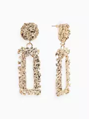 Серьги металл «Карибы», прямоугольные, цвет золото