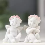 Сувенир «Ангелок милашка» в венке из роз, МИКС, 3х2х2 см