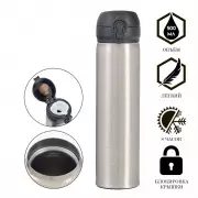 Термос, Мастер К «Топ», 500 мл, сохраняет тепло 8 ч, нержавеющая сталь, серебристый