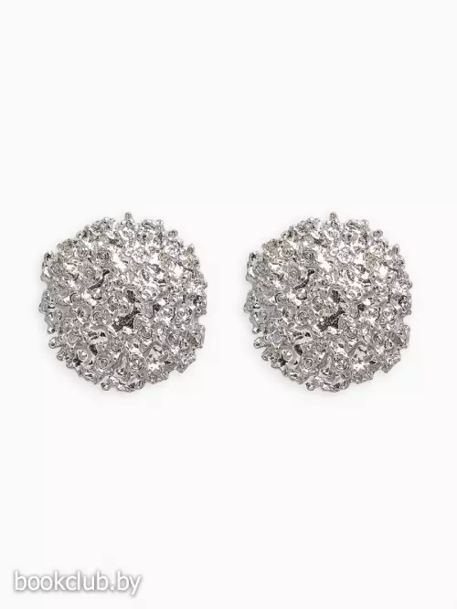 Серьги металл «Карибы», круг, цвет серебро