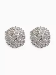 Серьги металл «Карибы», круг, цвет серебро