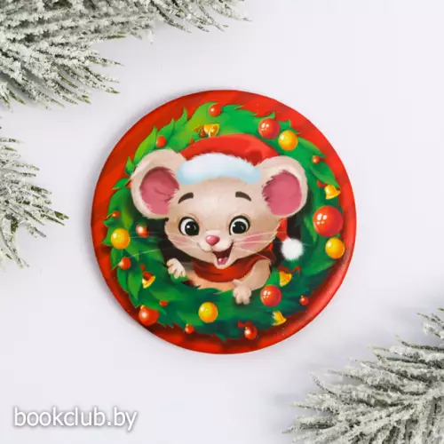 Зеркало на клапане «Новогодний венок»