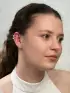 Серьги «Каффы», набор 2 шт. стразик, белые в серебре
