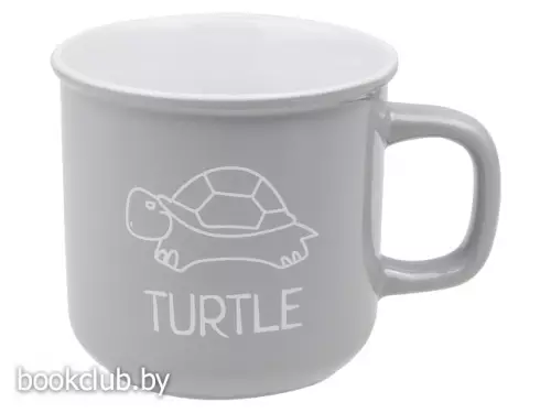 Кружка керамическая «Черепаха», 450 мл (цвет: серый)