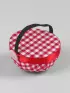 Игольница на руку «Клетка», d=6 см, красная, белая