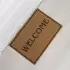 Коврик придверный Доляна Welcome, без окантовки, 40×60 см, бежевый