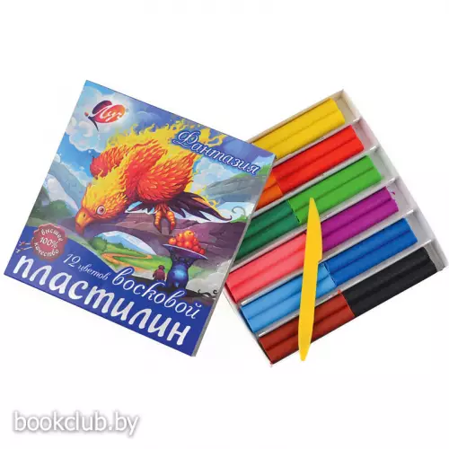 Пластилин мягкий (восковой) «Фантазия», 12 цветов