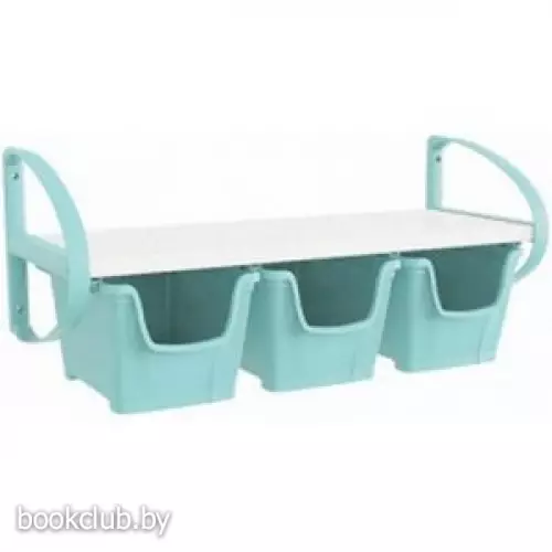 Полка Dely maxi с 3 корзинами mini (мята) Полка Dely maxi с 3 корзинами mini (мята)