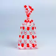 Пакет фасовочный БОПП, Сердца 15х30 см