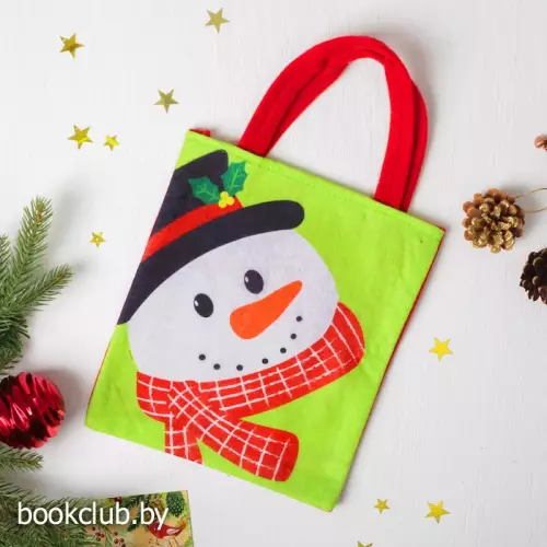 Сумочка «Снеговик. Шарфик в клеточку» (размер 20х24 см) Сумочка «Снеговик. Шарфик в клеточку» (размер 20х24 см)