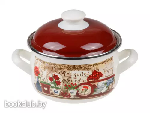 Кастрюля стальная эмалированная, 3,8 л (Серия «Антик», Perfecto Linea)