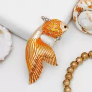 Брошь «Рыбка золотая»