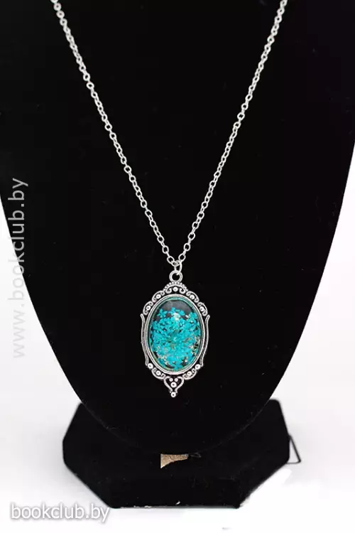 Колье «Винтажные узоры», цвет голубой