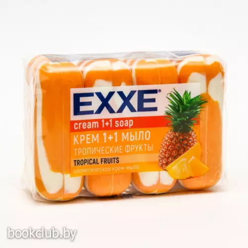 Туалетное мыло косметическое EXXE 1+1 «Тропические фрукты» 4 шт.*75 г