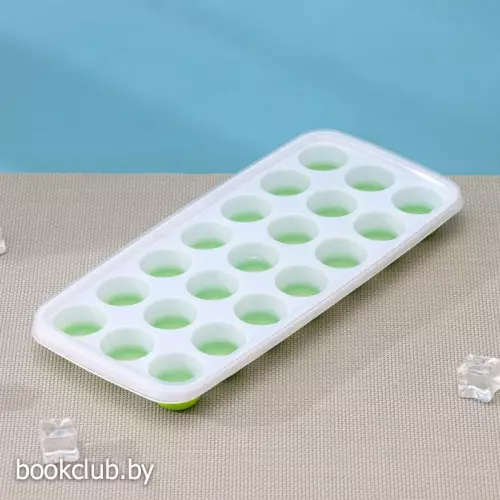 Форма для льда и шоколада с крышкой Доляна, 26х12х2,5 см, 21 ячейка (3х3х2 см), цвет МИКС