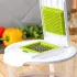Овощерезка универсальная Доляна Fresh cook, 7 насадок, центрифуга для зелени, белая, зеленая