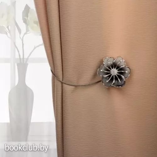 Подхват для штор «Лютик», d = 5,5 см, цвет серебряный