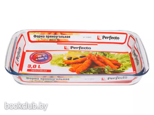 Форма из жаропрочного стекла прямоугольная 393х236х52 мм, 3.0 л, PERFECTO LINEA