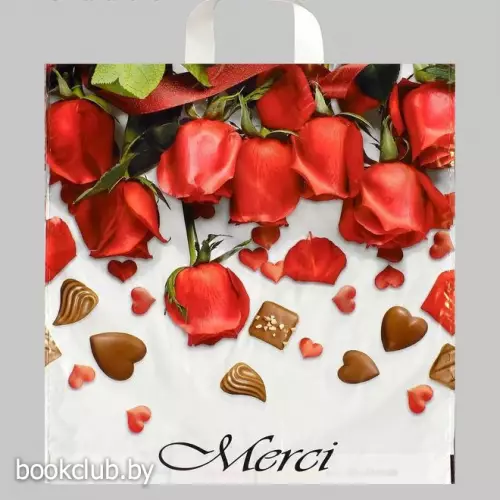 Пакет «Мерси», полиэтиленовый с петлевой ручкой, 38х42 см