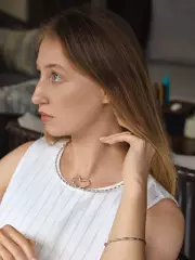 Набор 2 предмета: чокер, браслет «Обруч», сердце, цвет серебро