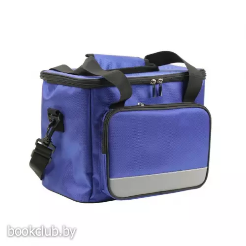 Сумка-холодильник на ремне, синяя