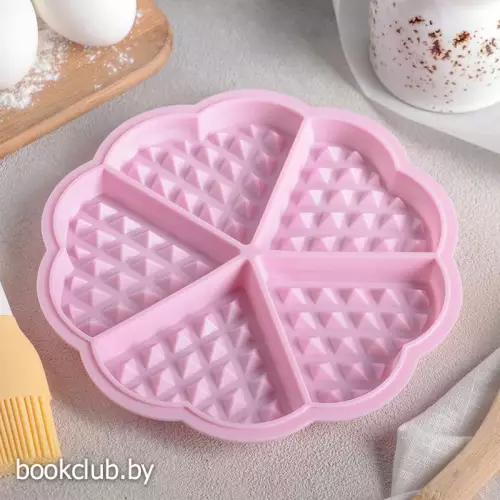 Форма для выпечки вафель «Сердце», 5 ячеек