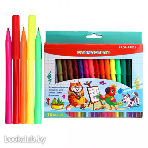 Фломастеры «Мультгерои», 18 цв.