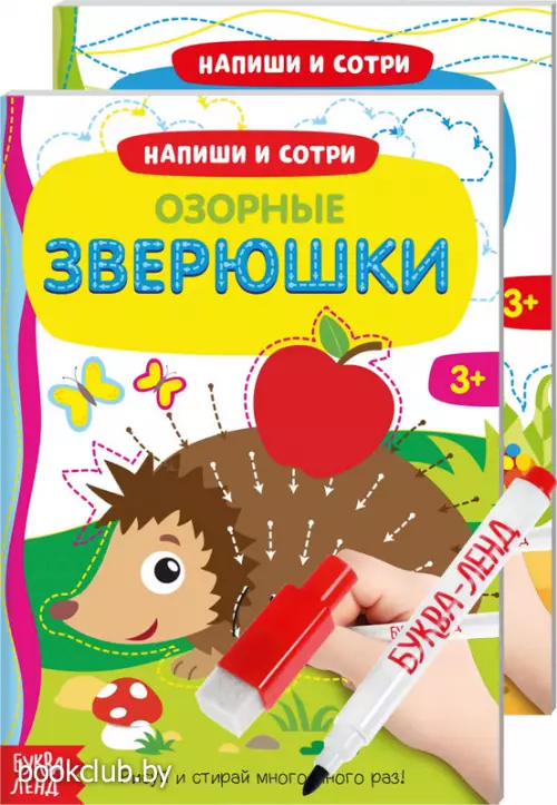 Комплект многоразовых книг с маркерами «Напиши и сотри. Развиваем мелкую моторику», 2 шт. по 12 стр.