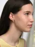 Серьги пластик «Сердца», течение, цвет золото