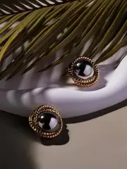 Серьги металл «Тренд», шар, цвет золото с серебром