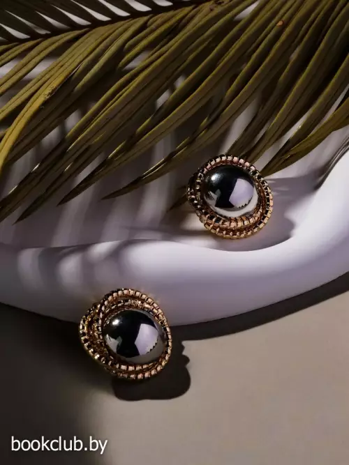 Серьги металл «Тренд», шар, цвет золото с серебром