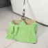 Тряпка для пола Raccoon, 250 г/м², 60×80 см, микрофибра, с оверлоком, 1 шт., зеленая