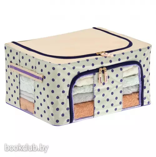 Органайзер для вещей на каркасе, 
бежевый с фиолетовым