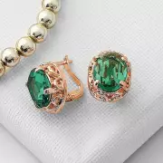 Серьги со стразами «Овал»