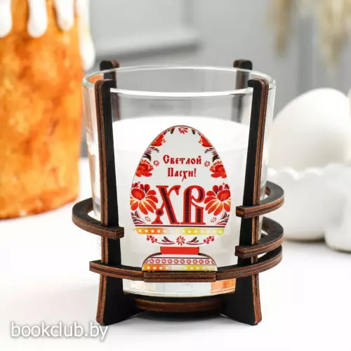 Ароматическая свеча в стакане «Пасхальное яйцо», 10×9.5 см, 290 г, мята