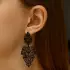 Серьги металл «Люстры», чёрные