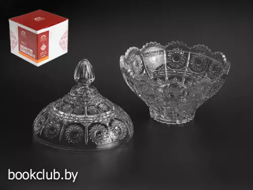 Конфетница стеклянная с крышкой «Мэй-жи», 170 мм