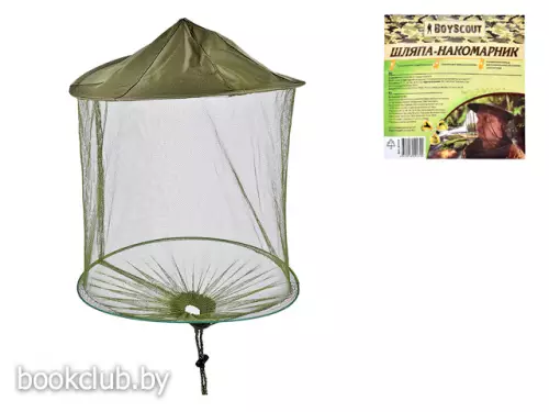 Шляпа-накомарник с кольцом и шнуром для фиксации 