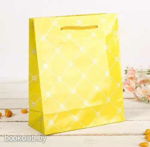 Пакет голографический «Цветочный узор»(Размер: 34х26х8 см)