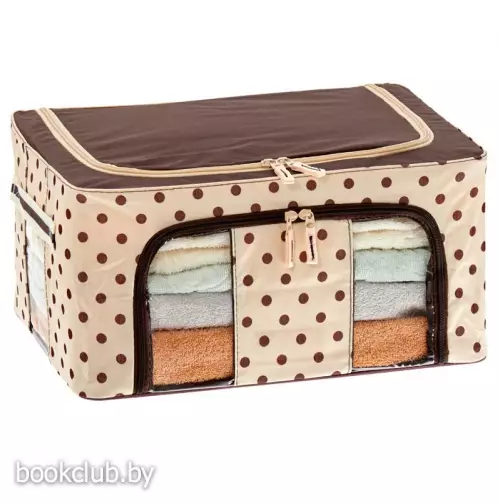 Органайзер для вещей на каркасе, 
бежевый с коричневым