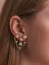 Серьги с жемчугом «Грейс» сердечки, цвет белый в золоте