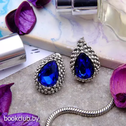 Серьги со стразами 
