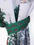 Шторы для кухни с подхватами «Новогодний лес» 145×180 см - 2 шт., габардин