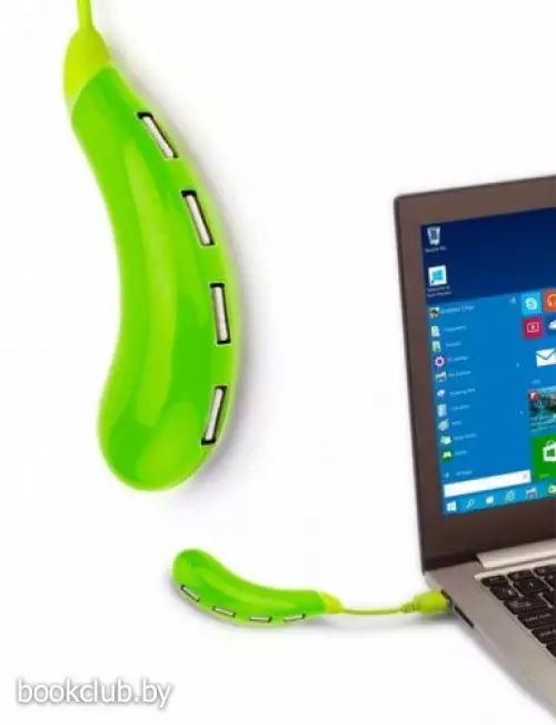 Разветвитель USB «Баклажан» (Цвет: зеленый)