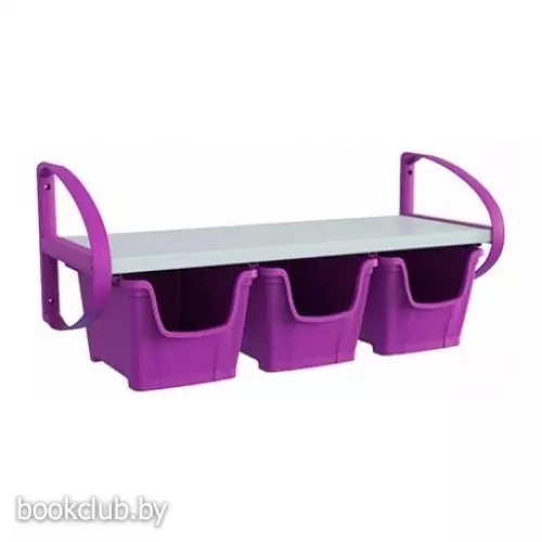 Полка Dely maxi с 3 корзинами mini (фуксия)