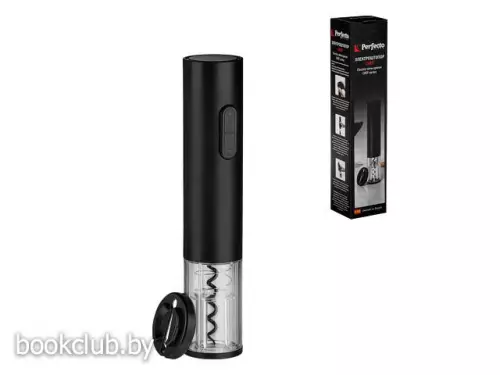 Электроштопор, 4.8х22.8 см, CHEF, PERFECTO LINEA (черный, серебро)