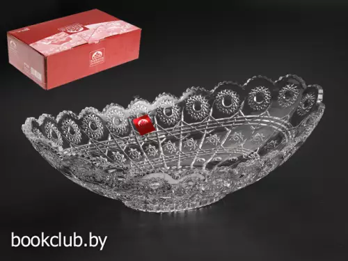 Овальное блюдо стеклянное «Мэй-жи», 360 мм