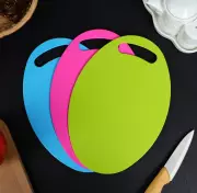 Доска разделочная овальная Доляна «Симплекс», 24×16 см, цвет МИКС