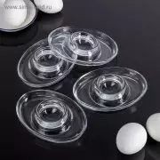 Подставки для яиц Paşabahçe Basic, набор 4 шт. стекло, прозрачные