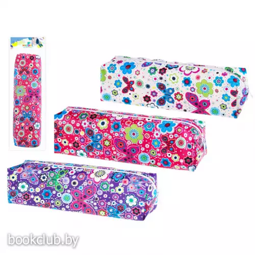 Пенал-косметичка на молнии «Цветы»